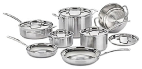 12-Piece Stainless Steel Professional Oven Safe Cookware Set