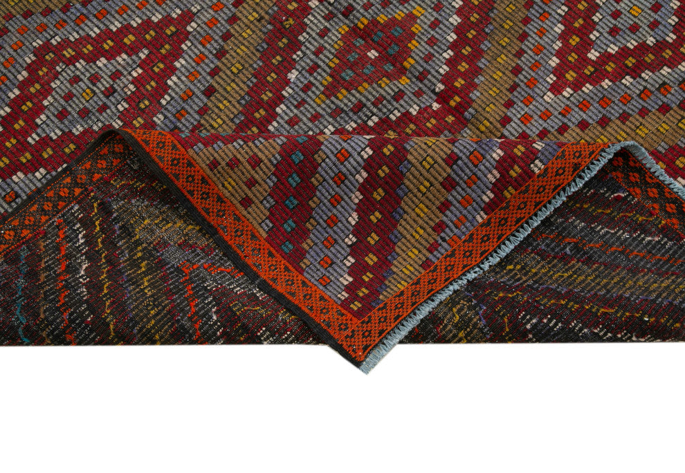 Rug N Carpet - Hand-knotted Turkish 5' 9'' x 12' 4'' Antique Wool Kilim Rug