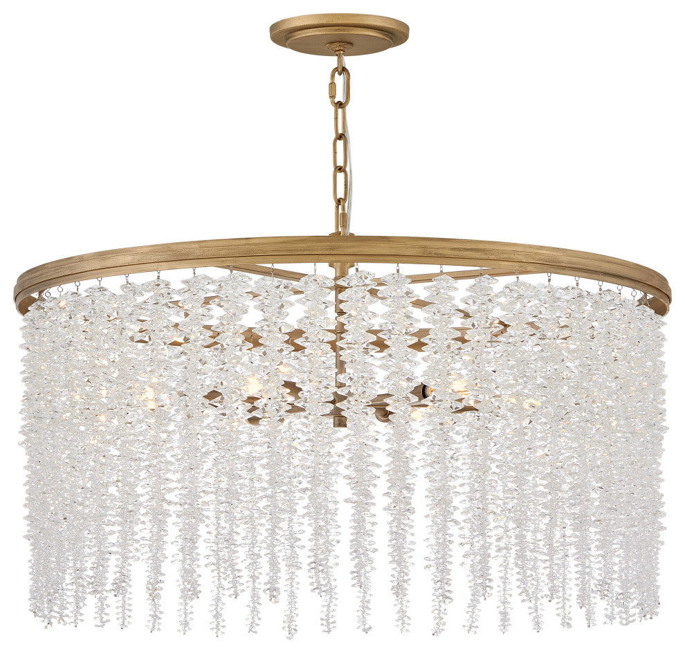 Fredrick Ramond Rubina Medium Convertible Chandelier, Burnished Gold