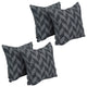 17" Jacquard Throw Pillows With Inserts, Set of 4, Gannawls Paveme