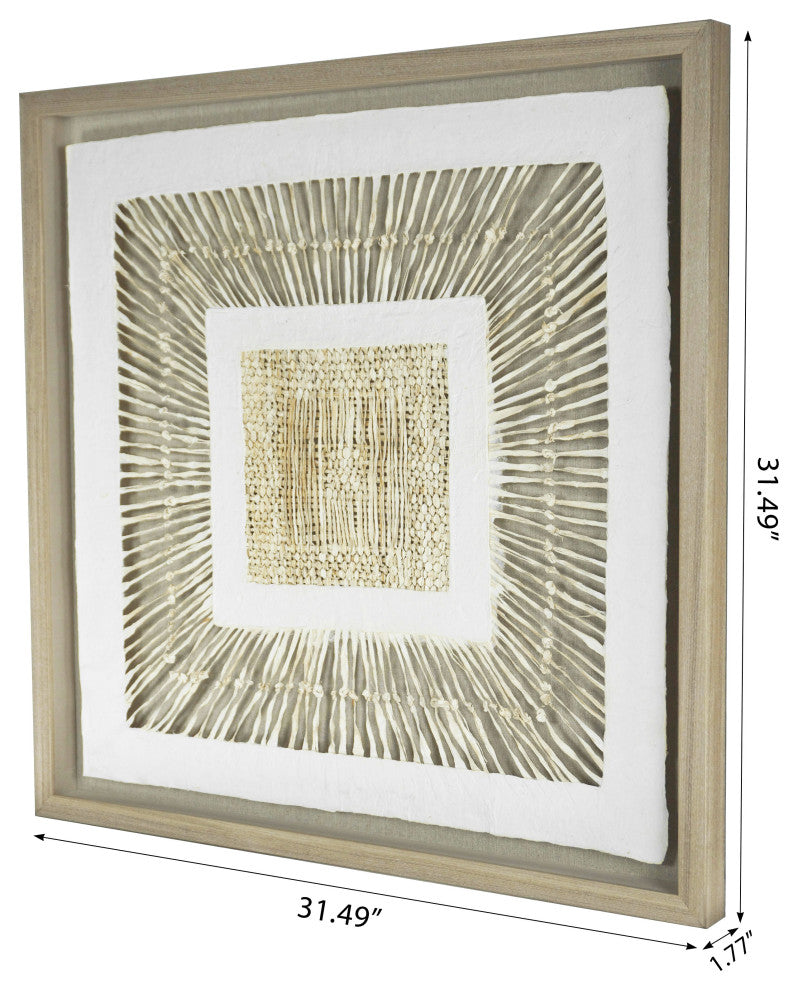 Abstract Papier-Mâché Shadow Box Wall Décor