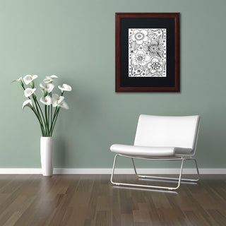 Elizabeth Caldwell 'Big Blooms' Art, Wood Frame, Black Mat, 11x14