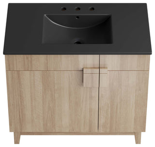 Miles 36" Bathroom Vanity - Black Oak