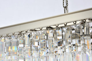 Elegant Lighting 1232D50/RC Sydney 12 Light 50"W Crystal Linear - Matte Black