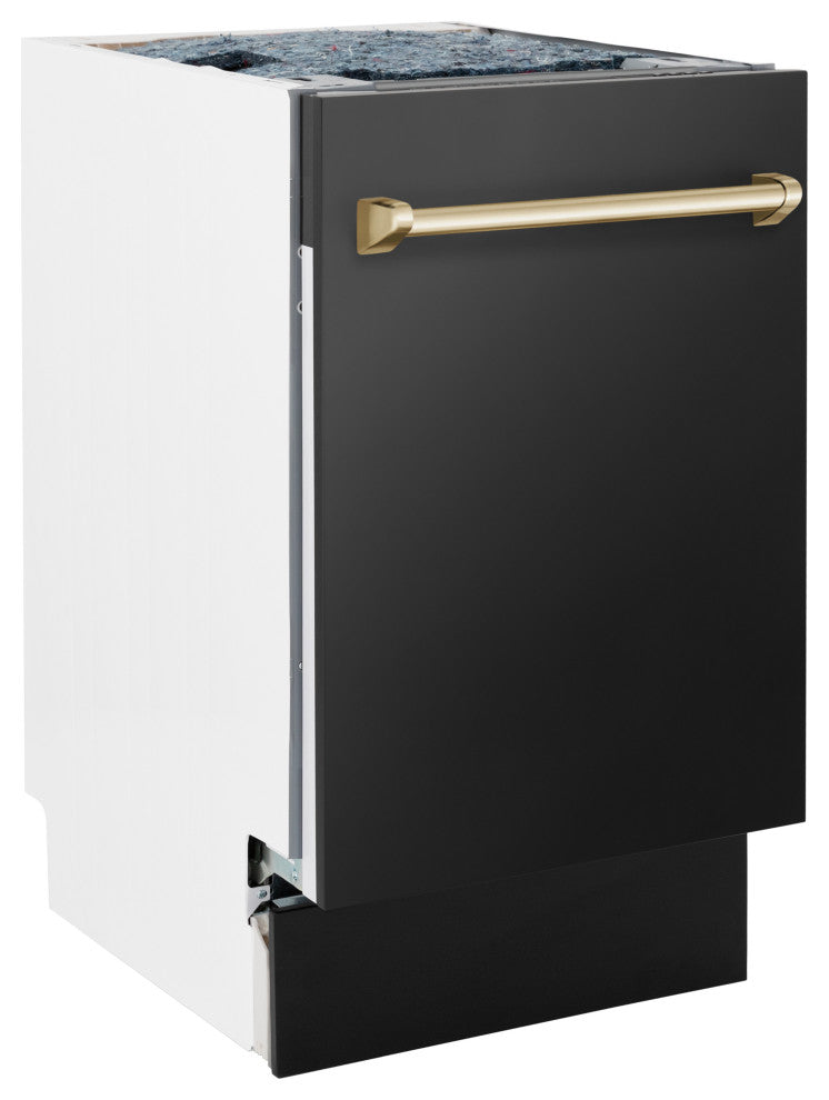 ZLINE 18" Tall Tub Dishwasher, Black Stainless Steel DWVZ-BS-18-G