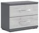 JUDE Nightstand, Grey/White Wood