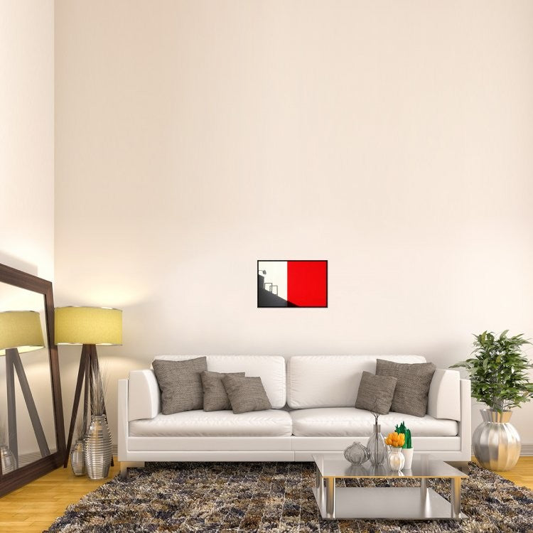 "Red Westwood" Framed Canvas Giclee by Roxana Labagnara, 23x16"