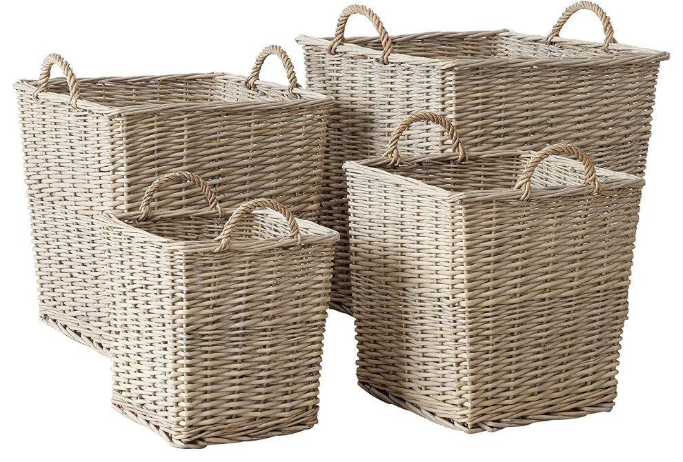 4 Piece Wicker Basket Set