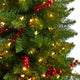 5' Colorado Aspen Pre-Lit Faux Xmas Tree W/Lights, Bendable Branches & Berries