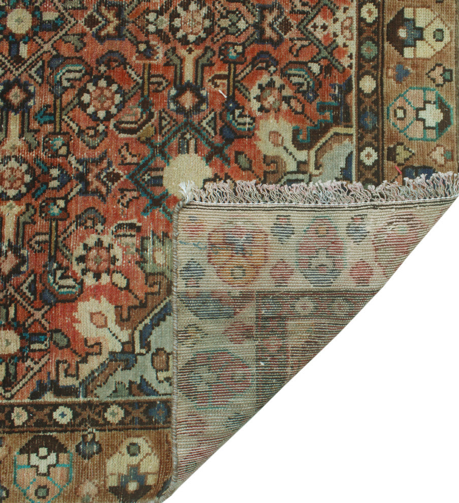 Fine Vintage Distressed Roya Rust Rug