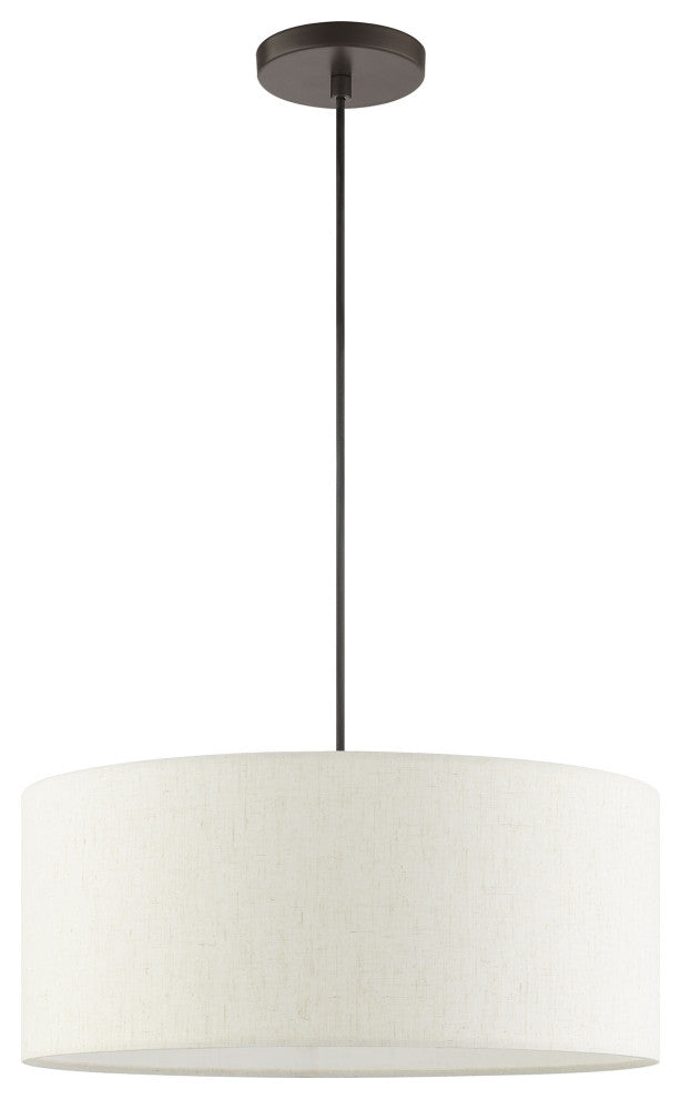 English Bronze Casual, Transitional, Versatile, Minimal Drum Pendant