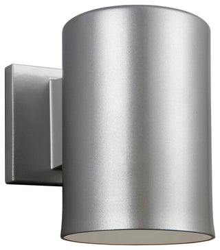 Outdoor Cylinders 1-Light Outdoor Wall Lantern, Painted Brushed Nickel