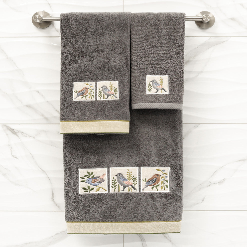 Linum Home Textiles 100% Turkish Cotton BELINDA 2PC Emb Fingertip Towel Set