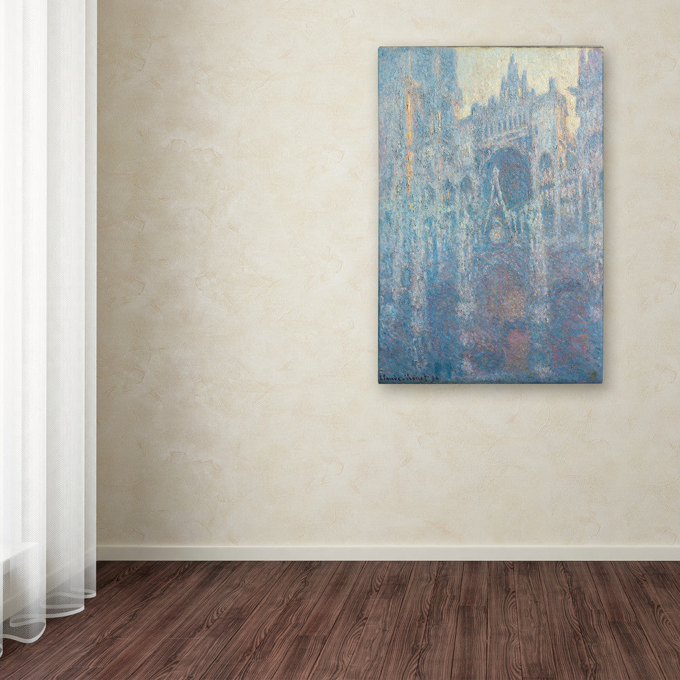 Claude Monet 'The Portal Of Rouen Cathedral in Morning Light' Canvas Art, 24x16