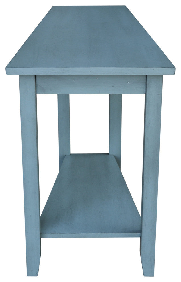Keystone Accent Table, Ocean Blue - Antique Rubbed