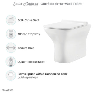 Carre Back-To-Wall Square Toilet Bowl