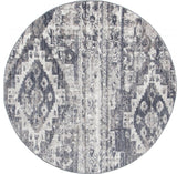 Southwestern/Lodge Boheme 5' Round Smoke Area Rug