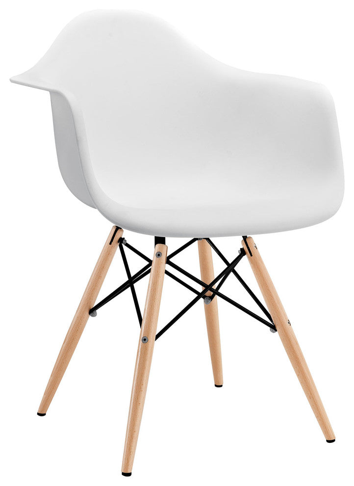 Modern Contemporary Kitchen Dining Armchair White