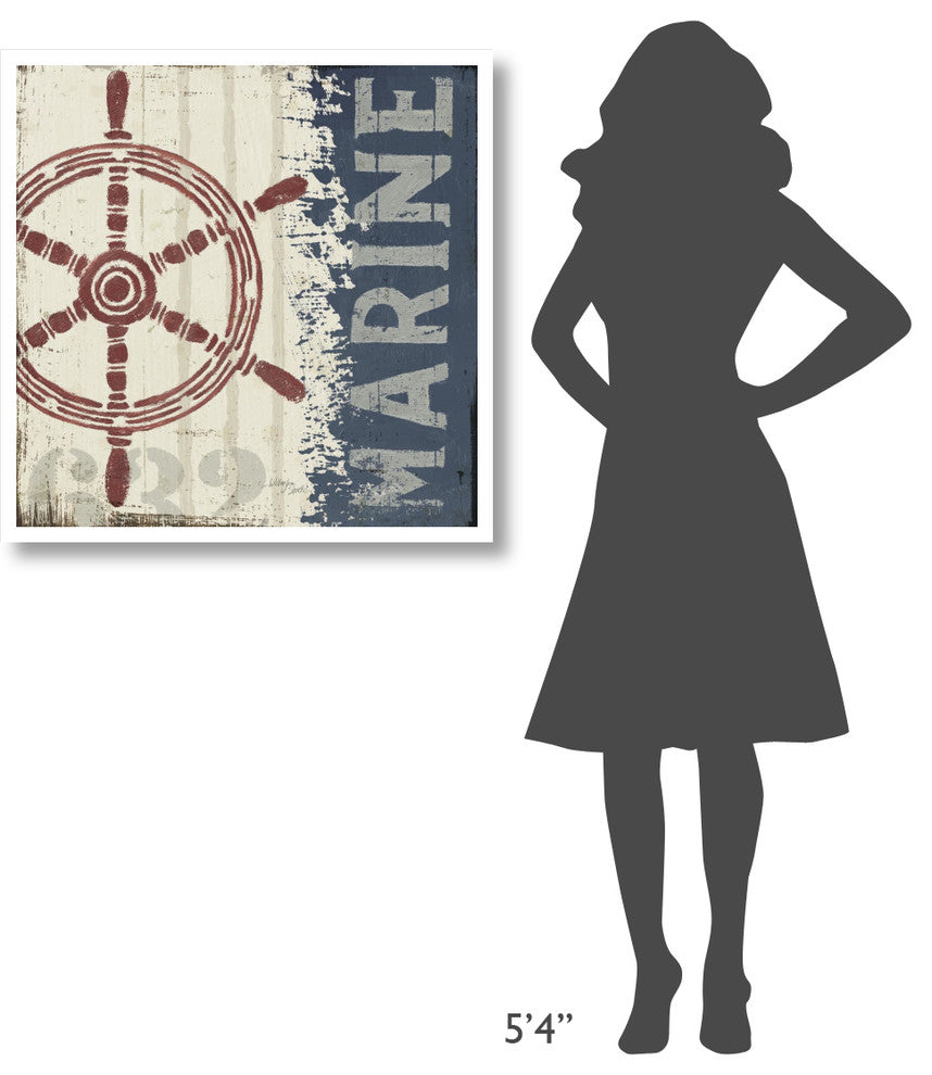 "Nautical VI" Digital Paper Print by Wellington Studio, 32"x32"