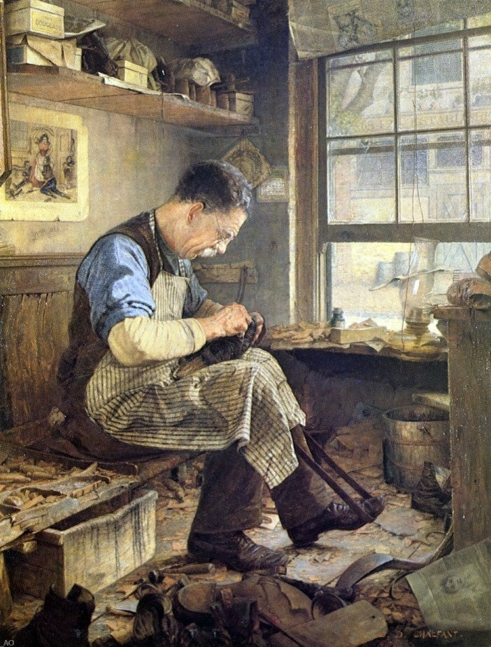 Jefferson David Chalfant The Shoemaker, 21"x28" Wall Decal