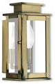Princeton 1-Light Wall Lantern, Antique Brass