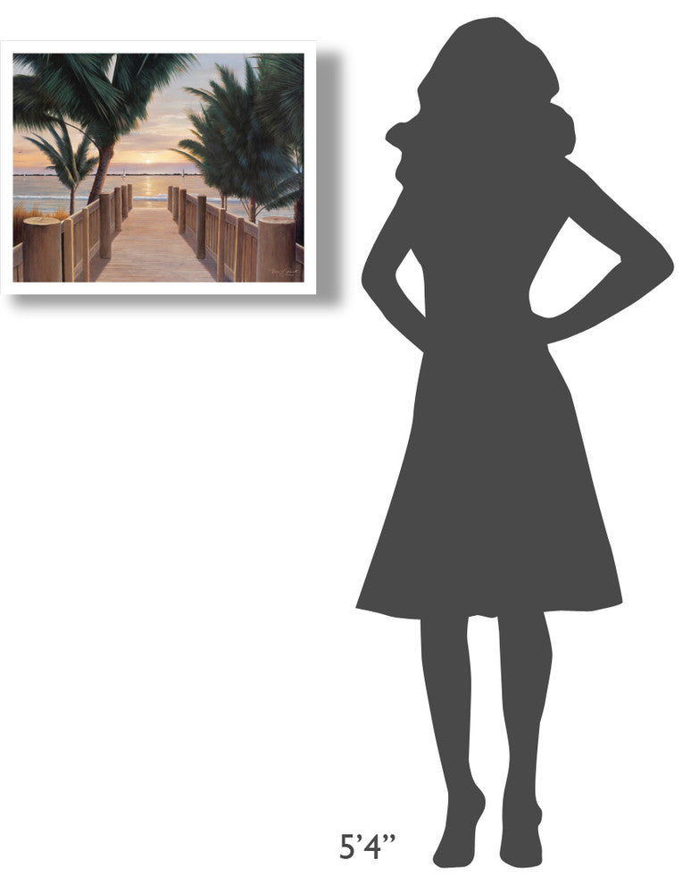 "Palm Promenade" Digital Paper Print by Diane Romanello, 26"x20"