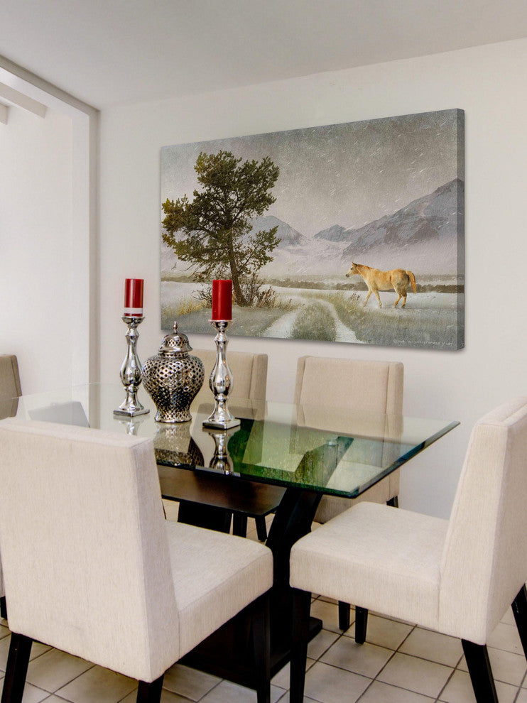 "Lonely Horse" Painting Print on Canvas by Chris Vest