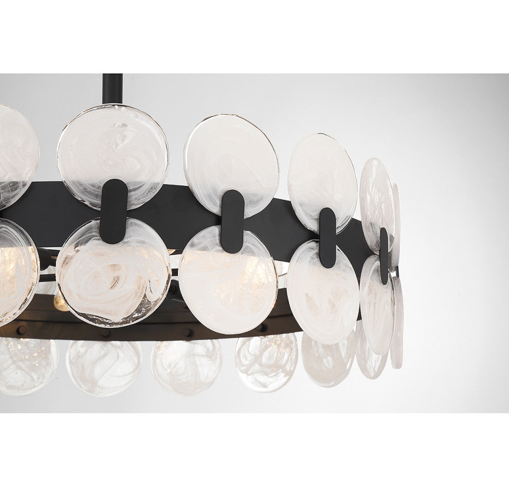 Boca 10-Light Chandelier, Matte Black