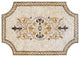 Mosaic Rug Tile, Egret, 52"x36"