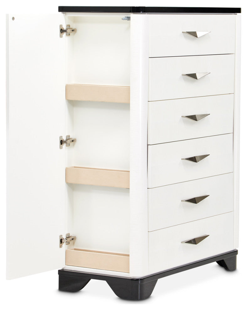 Tuxedo 6-Drawer Chest, Piano Keyboard