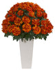 Nearly Natural 32" Spider Mum Artificial Plant in White Planter