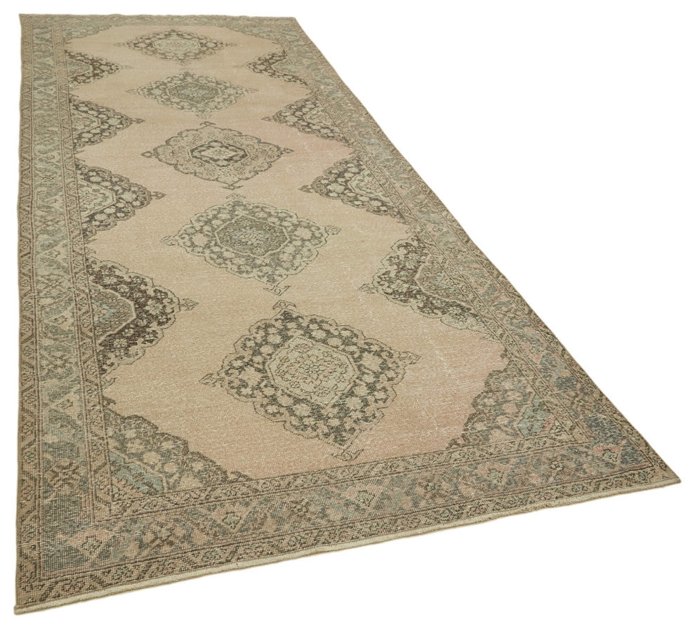 Rug N Carpet - Handwoven Oriental 4' 10" x 13' 6" Vintage Runner Rug