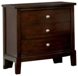 Ferrero Transitional Style Night Stand , Brown Cherry
