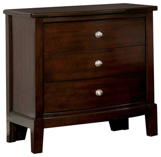 Ferrero Transitional Style Night Stand , Brown Cherry
