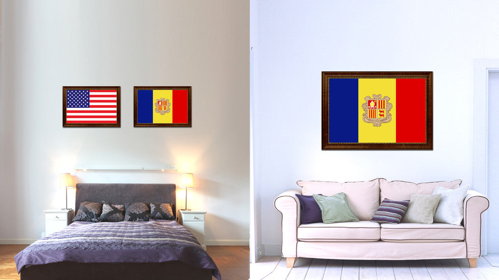 Andorra Country Flag Canvas Print, 27"x39"