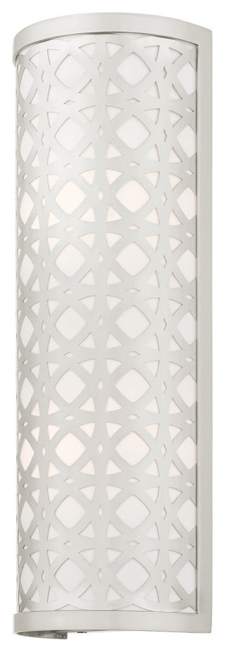 Brushed Nickel Fretwork, Ornamental, Transitional, Sophisticated Sconce