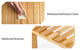 Bamboo Rectangle Deluxe Spa Bench Seat 17" With Shelf Shower Bathroom and More