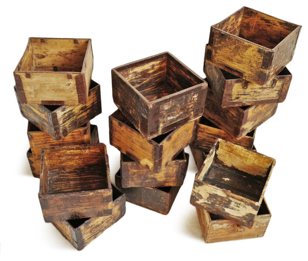 Consigned Antique Chinese Wood Rice Box