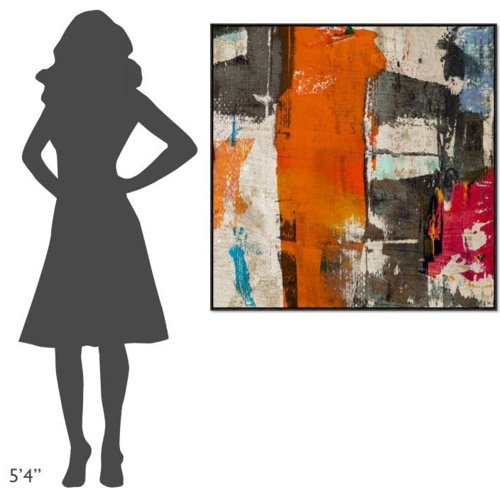 "Colors Royale II" Framed Canvas Giclee by Anne Munson, 41x41"