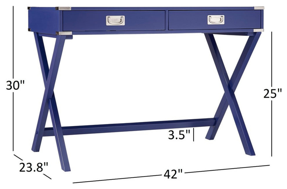 Alastair Campaign Writing Desk, Royal Blue