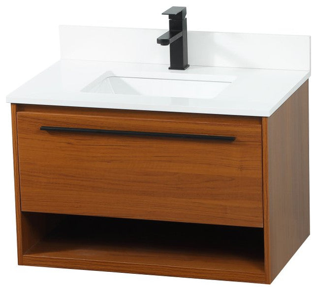 Elegant Decor Roman Bathroom Vanity Teak