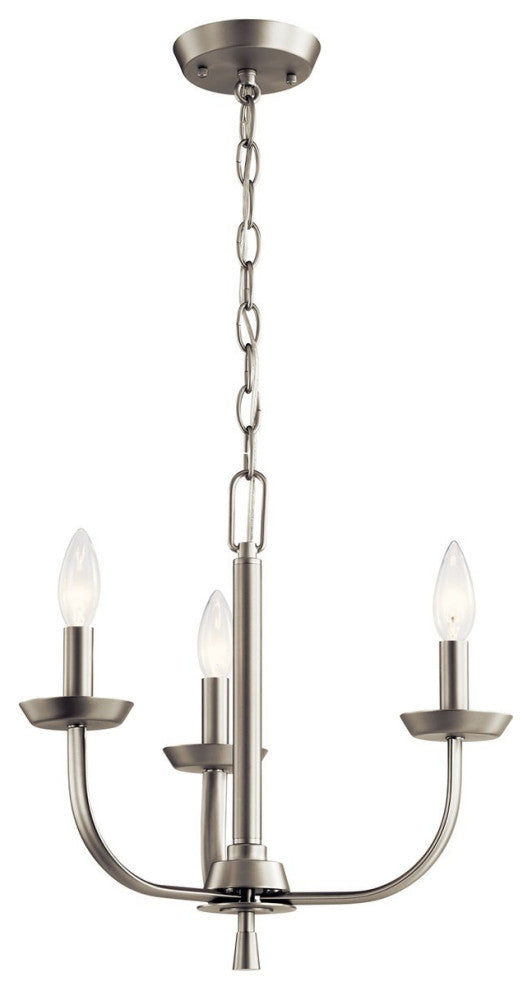 Kichler Kennewick 3-LT Mini Chandelier 52383NI - Brushed Nickel
