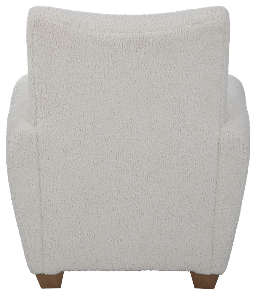 Uttermost Teddy White Shearling Accent Chair