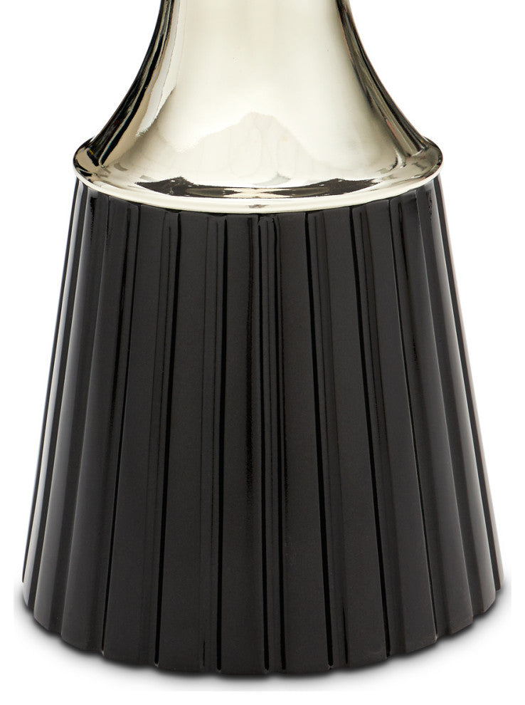 Carmela Double Pedestal Dining Table, Glossy Charcoal Sand