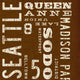 Seattle Art Sign. Seattle Canvas Wall Art, 24x24