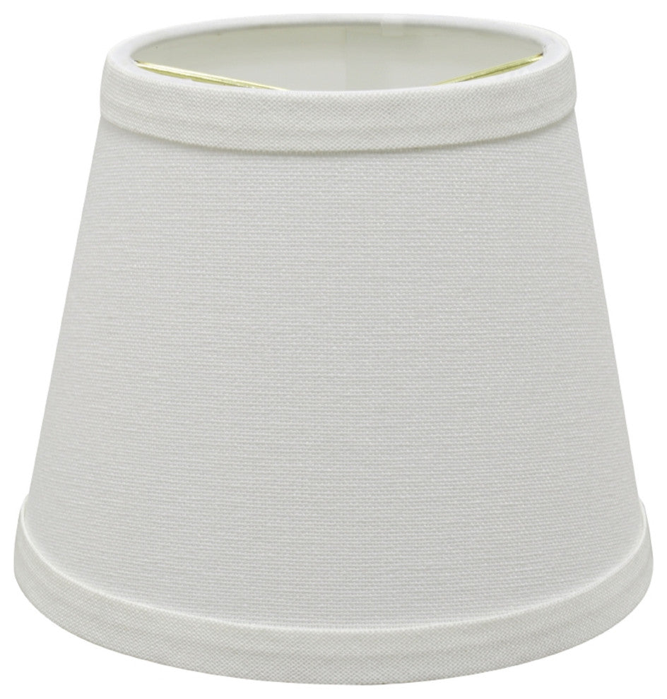 32862-9 Small Hardback Empire  Chandelier Clip On Lamp Shade White 4"x6"x5"
