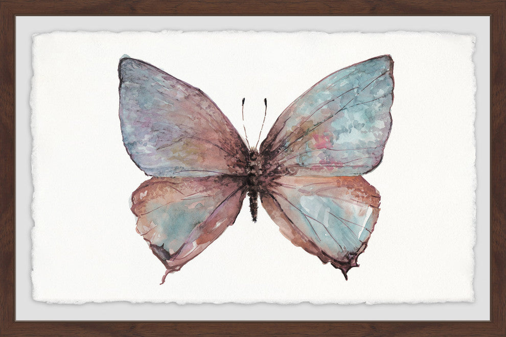 "Grand Pastel Wings" Framed Painting Print, 18"x12"