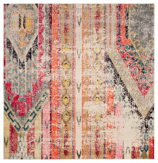 Safavieh Monaco Collection MNC222 Rug, Light Grey/Multi, 5' Square