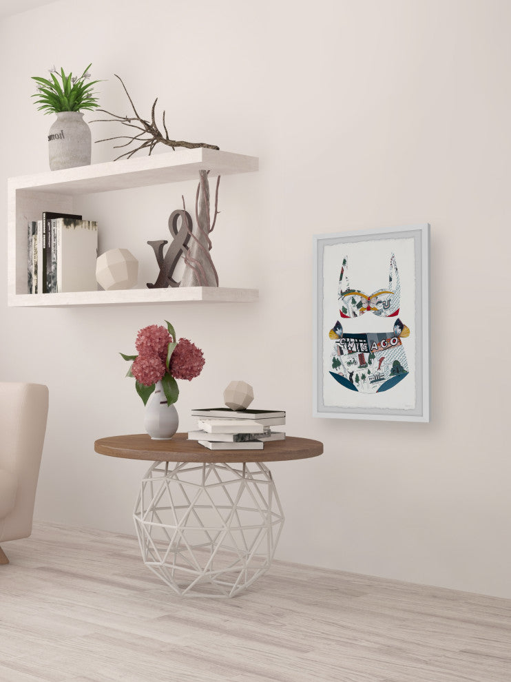 "Trendy Chicago Bikini" Framed Painting Print, 8x12