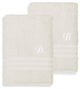 Denzi Bath Towels With Monogrammed Letter, Set of 2, B